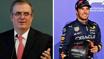 Marcelo Ebrard celebra Pole Position de Checo Pérez en Arabia Saudita