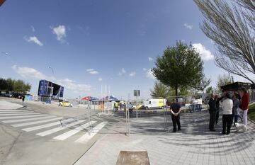 Ya están preparadas las Fan zones del Sevilla y Barça