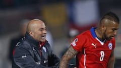 Arturo Vidal est&aacute; bien seg&uacute;n Sampaoli y podr&iacute;a jugar ante Bolivia.