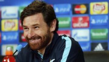 André Villas-Boas en la rueda de prensa previa al partido entre el Zenit de San Petersburgo y el Valencia en la fase de grupos de la Champions League.