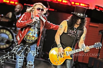 El grupo liderado por Axl Rose y Slash tocó por segunda vez en el estadio 24 años después de su primera vez en el Calderón.