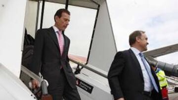 <b>REUNIÓN.</b> Butragueño afirmó que Valdano y Laporta hablaron para solucionar sus malentendidos.