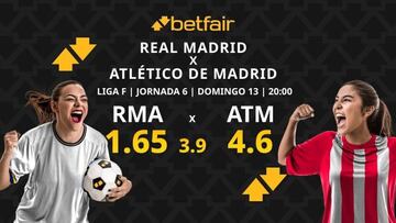 Real Madrid CF vs. Atlético de Madrid: horario, dónde ver, pronósticos y clasificación Liga F