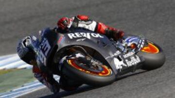 M&aacute;rquez en los test de Jerez.