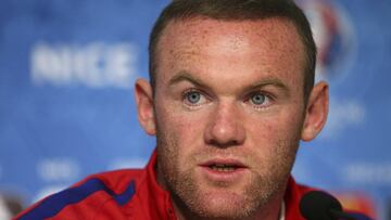 Football Soccer - EURO 2016 - England News Conference - Allianz Riviera Stadium, Nice, France - 26/6/16 - England's Wayne Rooney faces the media during the news conference. UEFA/Handout via REUTERS NO SALES. NO ARCHIVES. THIS IMAGE HAS BEEN SUPPLIED BY A THIRD PARTY. IT IS DISTRIBUTED, EXACTLY AS RECEIVED BY REUTERS, AS A SERVICE TO CLIENTS.
