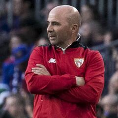 El Sevilla de Sampaoli juega sin delanteros en las grandes citas
