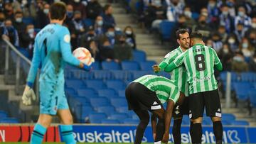 Juanmi fue el protagonista del Betis en Anoeta.