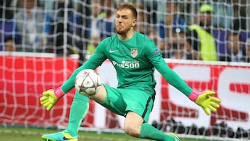 Oblak, en la final de Milán entre el Atlético y el Real Madrid.