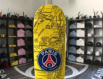 The store is located in the Wynwood neighbourhood of the city and features limited edition PSG branded products such as skateboards, headphones and sneakers.