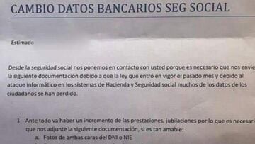 La Seguridad Social lanza un aviso para millones de pensionistas con esta carta fraude: “No piques”