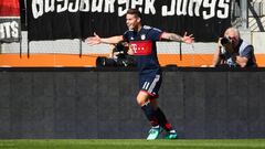 James Rodr&iacute;guez celebrando un gol el Bayern M&uacute;nich en Bundesliga