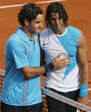 Segunda vez y consecutiva que se enfrentaron en la final de París y el español volvió a salir victorioso tras derrotar a Roger por 6-3, 4-6, 6-3, 6-4. 