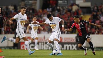 during the game Atlas vs Pumas UNAM, corresponding to day 06 of the Torneo Clausura Grita Mexico C22 of Liga BBVA MX, at Jalisco Stadium, on February 20, 2022.
<br><br>
durante el partido Atlas vs Pumas UNAM, correspondie