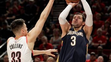 Nikola Mirotic, ala-p&iacute;vot de los New Orleans, durante uno de los partidos de la primera ronda ante los Portland Trail Blazers.