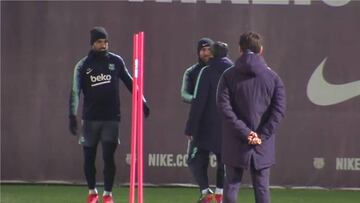 Último entrenamiento del Barça para remontar al Levante en Copa