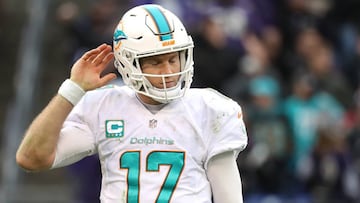 BALTIMORE, MD - DECEMBER 4: Quarterback Ryan Tannehill #17 of the Miami Dolphins looks on against the Baltimore Ravens in the fourth quarter at M&T Bank Stadium on December 4, 2016 in Baltimore, Maryland. Rob Carr/Getty Images/AFP
== FOR NEWSPAPERS, INTERNET, TELCOS & TELEVISION USE ONLY ==