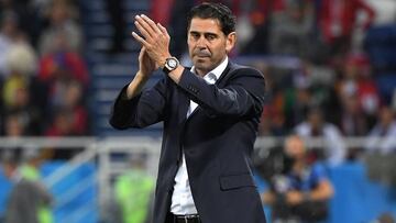 Hierro dirigiendo a Espa&ntilde;a durante el Mundial de Rusia