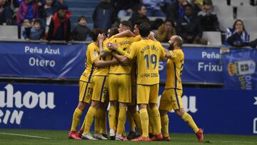 Alcorcon celebrando un gol.