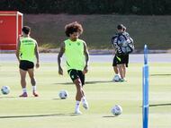 Aridane en un entrenamiento.