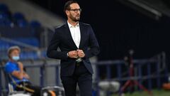 Getafe&#039;s Spanish coach Jose Bordalas follows the action from the sidelines during the UEFA Europa League round of 16 football match Inter Milan v Getafe on August 5, 2020 in Gelsenkirchen, western Germany. (Photo by Ina Fassbender / various sources /