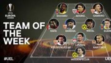 Seis de la liga española en el 11 semanal de la Europa League