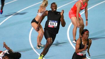Jamaica's Olympic champion Usain Bolt runs during the second night of the Nitro Athletics series at the Lakeside Stadium in Melbourne, Australia, February 9, 2017. REUTERS/Hamish Blair