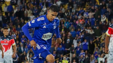 Daniel Cataño durante un partido con Millonarios.