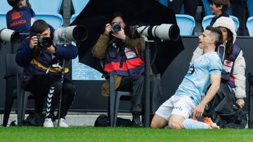 Alfon celebra el gol anotado contra el Leganés en Balaídos.