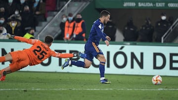 Hazard marcó el gol definitivo ante el Elche en Copa.