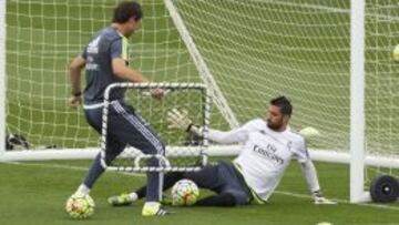 Kiko Casilla, en el entrenamiento.
