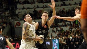 Gabriel Deck, durante el partido correspondiente a los cuartos de final de la Copa del Rey que ha enfrentado al Real Madrid y al Bilbao Basket