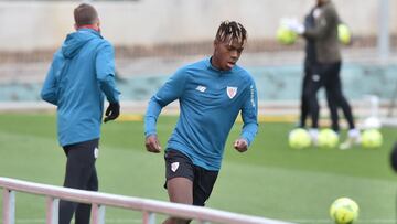 Nico Williams, en Lezama