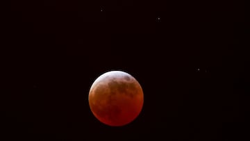 A full moon is seen during a "Blood Moon" lunar eclipse from Ciudad Juarez, Mexico, March 13, 2025. REUTERS/Jose Luis Gonzalez