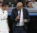James cambia de actitud y Zidane vuelve a contar con él