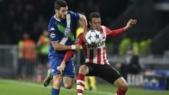 Santiago Arias fue uno de los protagonistas del PSV en la victoria 2-0 sobre Wolfsburgo