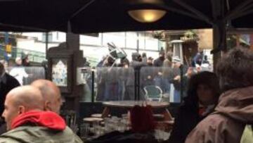 Cinco detenidos tras el ataque a aficionados del Sevilla