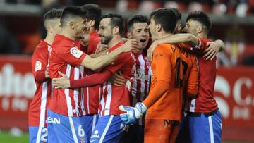 Jugadores del Sporting.