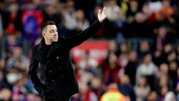 BARCELONA, SPAIN - NOVEMBER 5: Coach Xavi Hernandez of FC Barcelona during the La Liga Santander match between FC Barcelona v UD Almeria at the Spotify Camp Nou on November 5, 2022 in Barcelona Spain (Photo by David S. Bustamante/Soccrates/Getty Images)