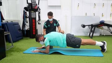 Fran Mérida, en un entrenamiento funcional.