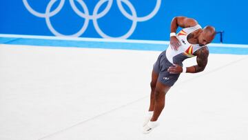 Tokyo (Japan), 24/07/2021.- Rayderley Zapata of Spain performs during the men&#039;s Floor Qualification for the Tokyo 2020 Olympic Games? at the Ariake Gymnastics Centre in Tokyo, Japan, 24 July 2021. (Jap&oacute;n, Espa&ntilde;a, Tokio) EFE/EPA/TATYANA ZENKOVICH
 