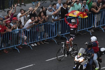 Alberto Contador raced for the last time in the final stage of the Vuelta a España in Madrid after a career that reaped two Tours de France, two Giros and two Vueltas. The whole race has been special," said Contador after his final appearance. "Yesterday 