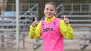 Marina Martí, en un entrenamiento del Alhama (foto cedida por el club).