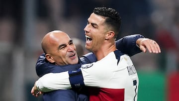 Roberto Martinez y Cristiano Ronaldo