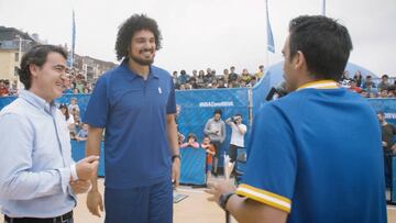 Varejao disfrutó en la 'NBA Zone BBVA' de San Sebastián