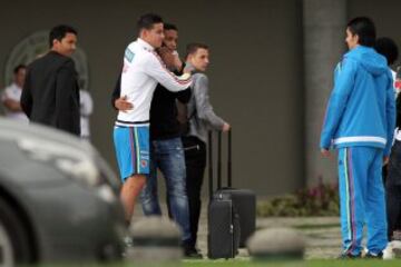 James llegó el lunes al mediodía al país. En la tarde tuvo su primera práctica con Colombia.