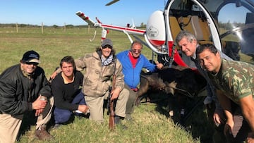 Cavani desata la polémica: caza un jabalí y lo publica en redes