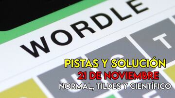 Wordle en español, científico y tildes para el reto de hoy 21 de noviembre: pistas y solución