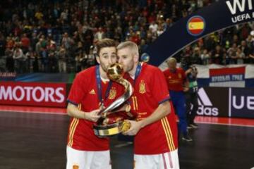 España, campeona de Europa. Mario Rivillos y Miguelín.