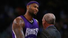 DeMarcus Cousins y George Karl.