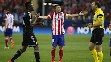 Jonas Eriksson, en 2014 durante el Atlético-Chelsea de Champions.